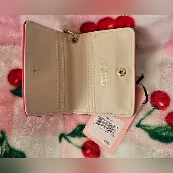Juicy Couture Pink Flash Love Mode Card Case Wallet - Picture 3 of 3